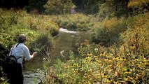 Fly fishing in some of the best trout fishing water I have ever seen!