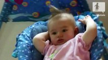 Baby girl's hair sways while she swings - Funny - toddletale