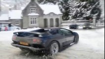 Drifting en la nieve con un Lamborghini Diablo