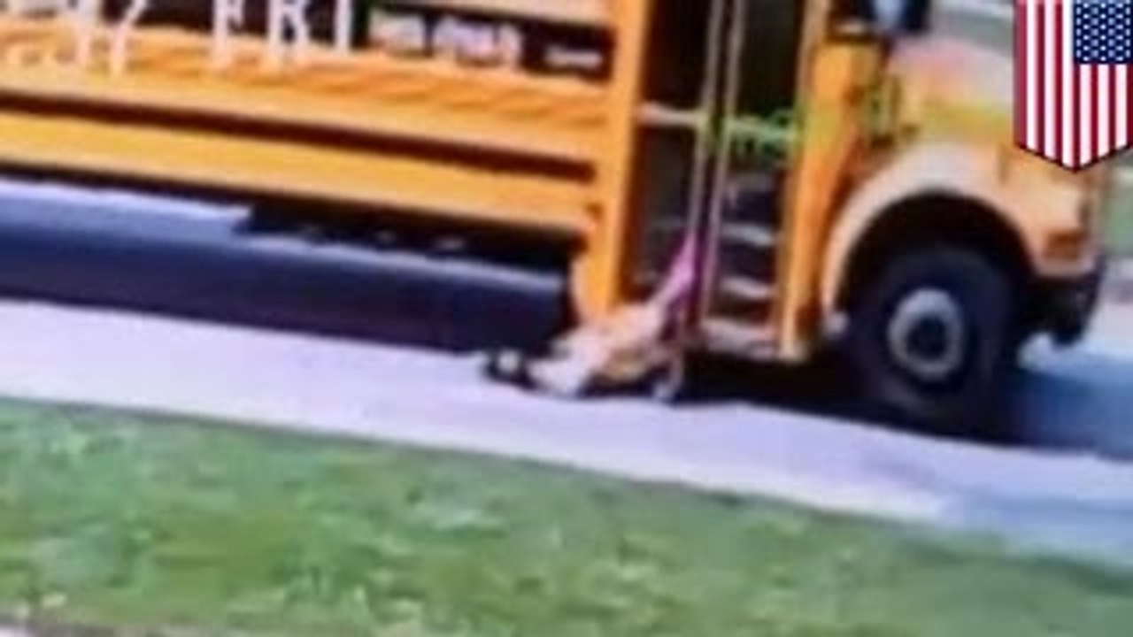 School bus accident girl dragged at least 100 ft after her backpack gets stuck in door