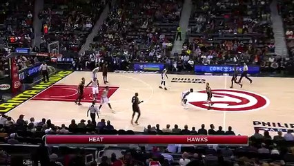 Luol Deng Posterizes Mike Scott - Heat vs Hawks - February, 2016 - NBA 2015-16 Season -
