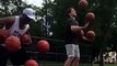 Incredible Tricks with Basketballs | 2 Guys 10 Basketballs