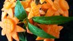 How to Make Carrot Flowers - Vegetable Carving Garnish - Sushi Garnish - Food Decoration