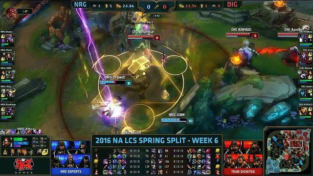 NRG Esports vs Dignitas _ Highlights NA LCS W6D1 2016 Spring S6 _ NRG vs DIG Week 6