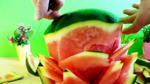 Art In Watermelon Rose Flower Art of Vegetable and Fruit Carving Garnish _ Fruit Decoration