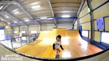 6 year old skateboarder Sky - the next Tony Hawk! (People are Awesome)