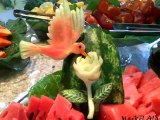 Esculturas em melancias II - Watermelon Carving - Carving Fruits - Esculturas em frutas e legumes