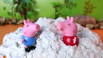 Peppa Pig George surpresa enterrada na areia movedica Peppa Portugues DisneyKids Brasil [P