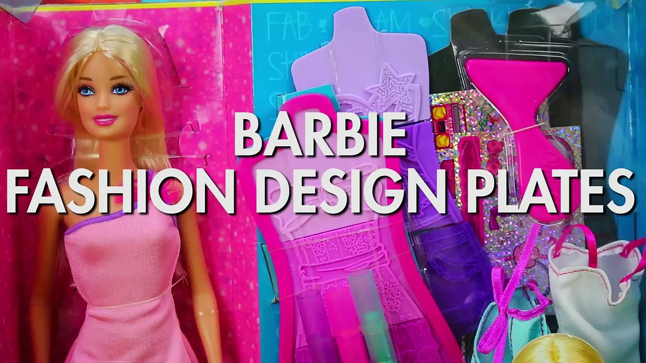 Barbie Fashion Design Plates Dress Play Set Toy Review. DisneyToysFan