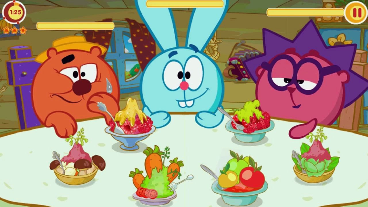 Smeshariki - Cooking / Passage of game / Part 15 / СМЕШАРИКИ - КУЛИНАРИЯ