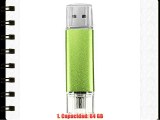 2.0 OTG Flash Drive para Android Smartphone / Tablet / PC Verde 64GB Micro USB