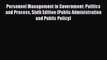[PDF] Personnel Management in Government: Politics and Process Sixth Edition (Public Administration