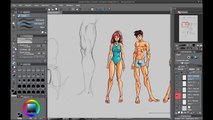 How to draw - Drawing muscles & Anatomy for anime - Leg muscles part 2