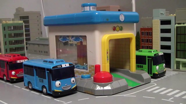 Мультфильм про машинки автобус тайо игрушки Tayo The Little Bus Car Wash Toys 타요 세차장 장난감
