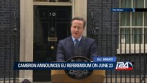 Cameron announces EU referendum on June 23