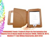 DURAGADGET Funda Y Cubierta Negra De Piel Auténtica Con Soporte Para El Nuevo Kindle De Amazon