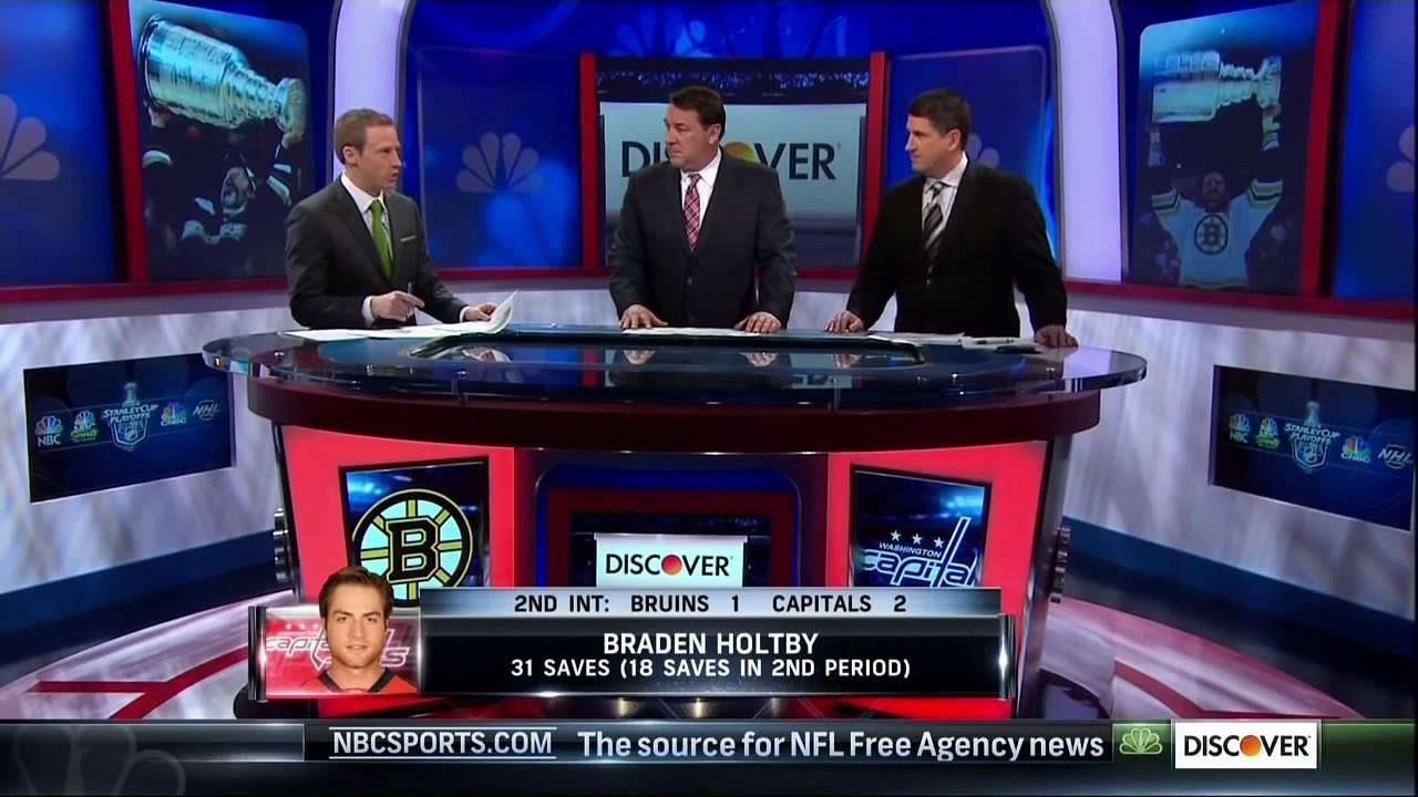 Braden Holtby saves. Boston Bruins vs Washington Capitals 41912 NHL Hockey