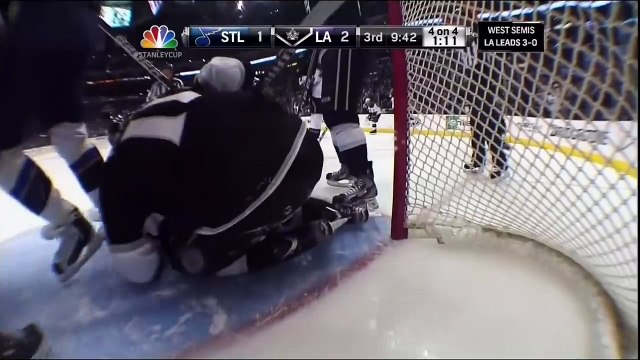 Jonathan Quick robs Perron. St. Louis Blues vs LA Kings Game 4 5612 NHL Hockey