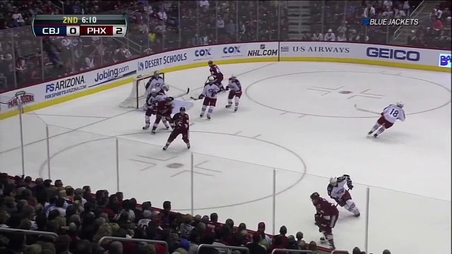 Mike Smith robbing Umberger. Columbus Bluejackets vs Phoenix Coyotes 4312 NHL Hockey