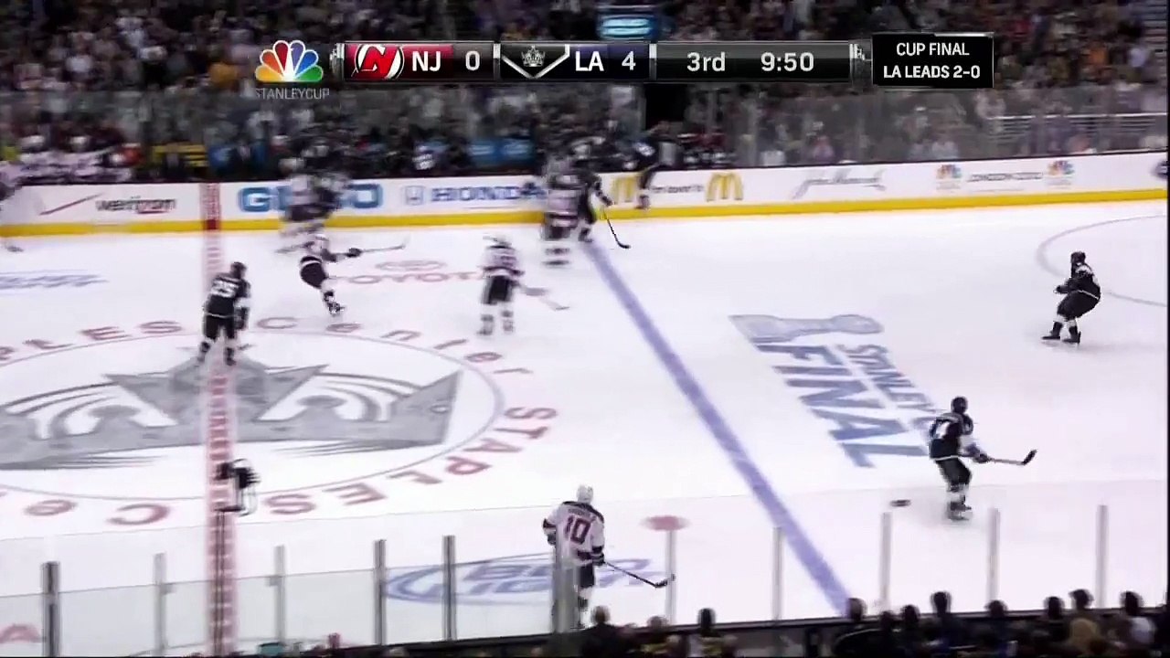 Quick robs Zajac in close. New Jersey Devils vs LA Kings Stanley Cup Game 3 6412 NHL Hockey