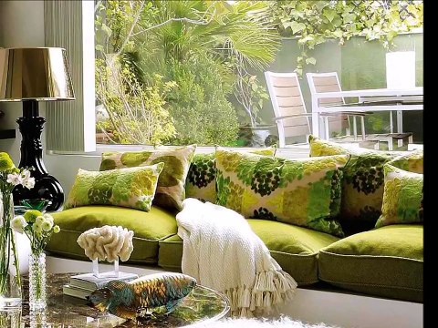 Гостиная в зеленом цвете