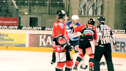Antonin Manavian (HCI) vs. Justin Taylor (VSV) hockey fight