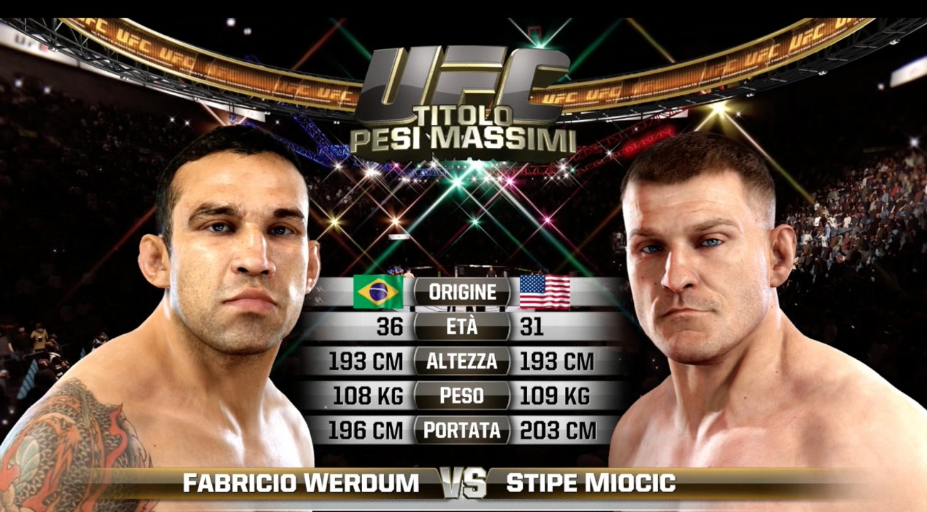 UFC Fight Night Fabricio Werdum vs Stipe Miocic (xbox one simulation)