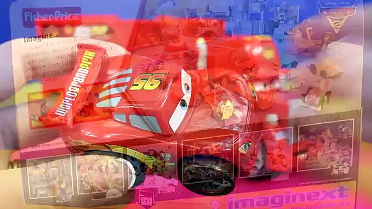 Disney Pixar Cars Imaginext Lightning McQueen Red Hauler Mater Garage