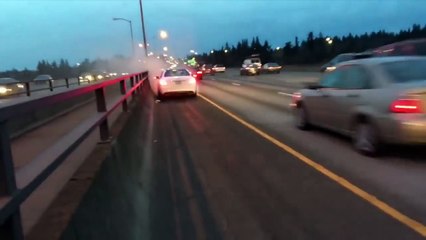 New Mercedes catches Fire on Highway causing Panic