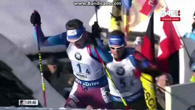 БИАТЛОН 2015-2016. ФИНИШ ШИПУЛИНА И ШЕМПА. эстафета.24.01.16