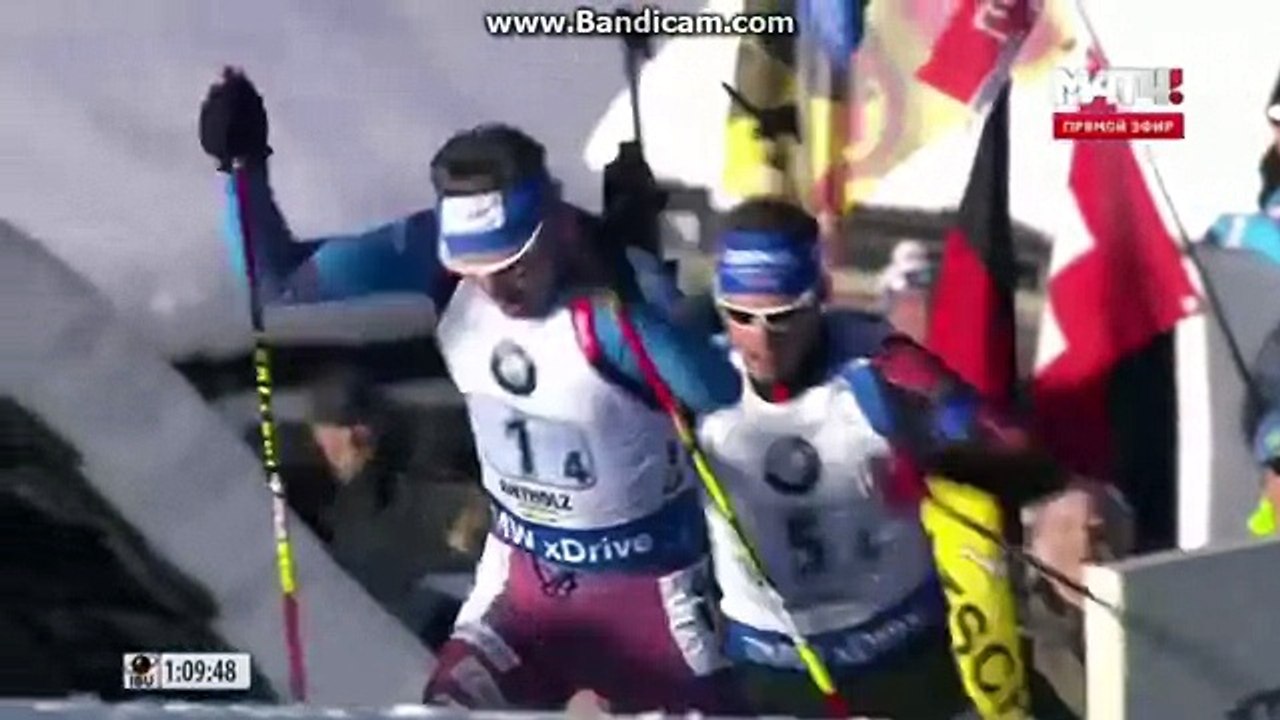 БИАТЛОН 2015-2016. ФИНИШ ШИПУЛИНА И ШЕМПА. эстафета.24.01.16