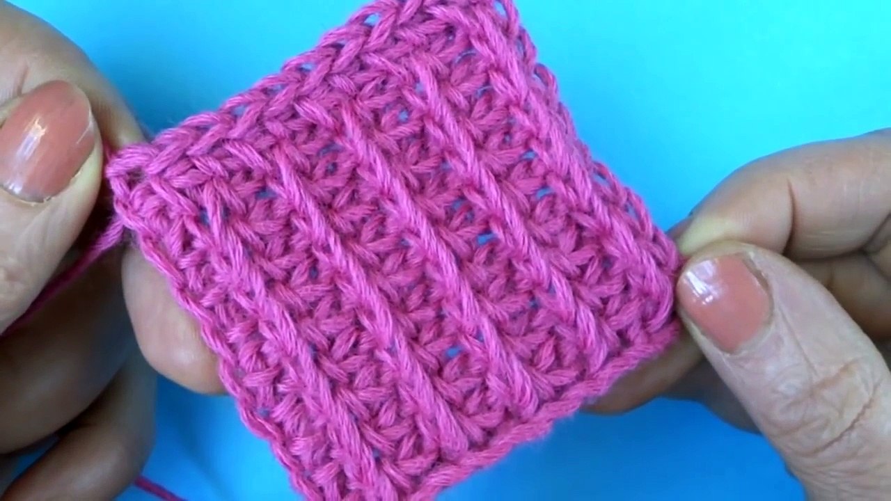 Tunisian crochet pattern Тунисское вязание узор 7