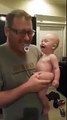Dad makes baby laught. Try not to laught  Funny Videos 2015