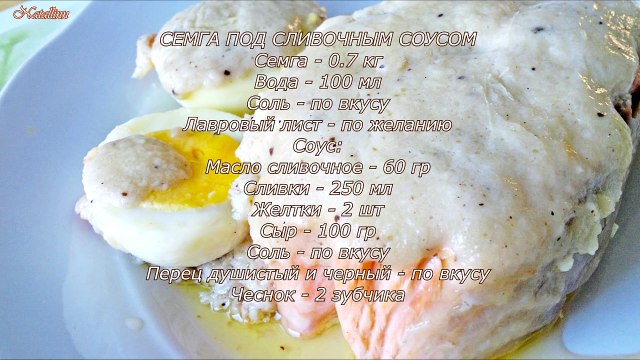 Семга под сливочным соусом. Рецепт семги под сливочным соусом