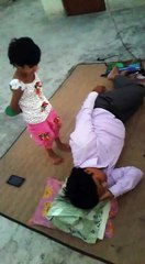 baby asking to father about phone call