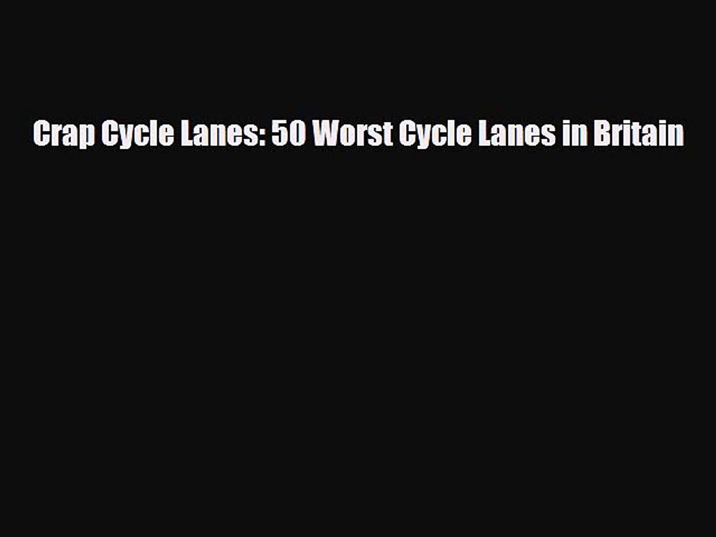 crap cycle lanes