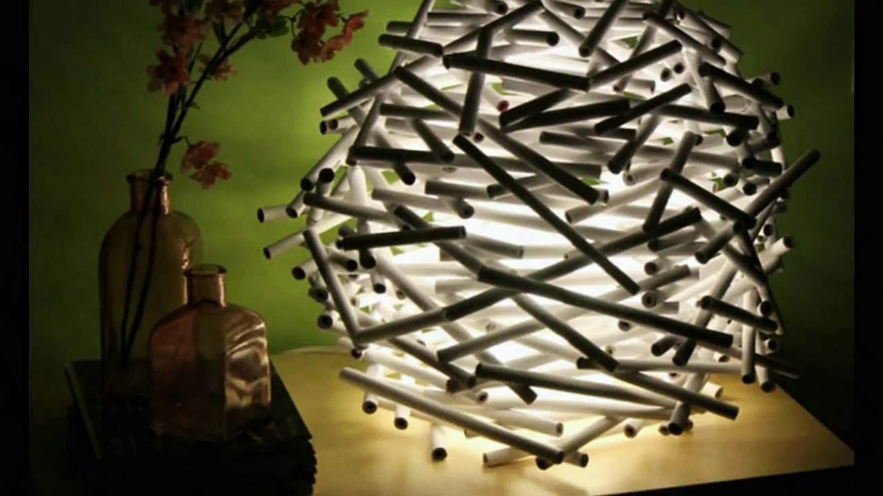 Абажур из бумаги для настольного светильника своими руками