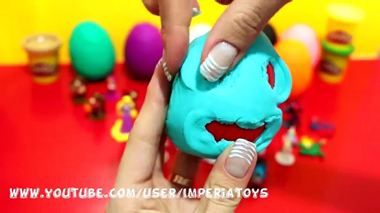 Many Play Doh Eggs Surprise Disney Princess Hello Kitty Minnie Mouse Thomas & Friends Cars 2