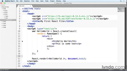 Learn React.js: The Basics 09 Preprocessing JSX