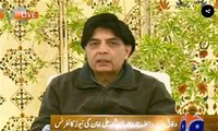 Interior Minister Chaudhry Nisar Ali Press Conference - 21st February 2016