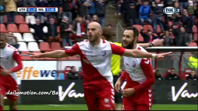 Ruud Boymans Goal HD - Utrecht 1-0 Willem II - 21-02-2016
