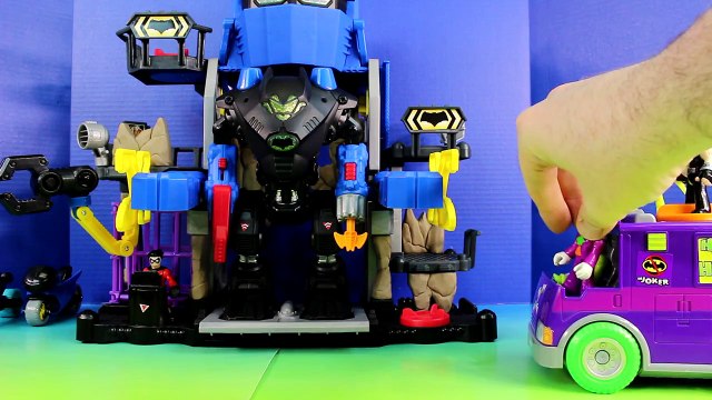 Imaginext Joker Bane & Riddler Track Batman & Robin At New Imaginext Robo Batbot Batcave Hideout
