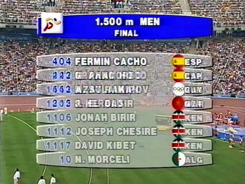 Men's 1500m Final Barcelona Olympics 1992