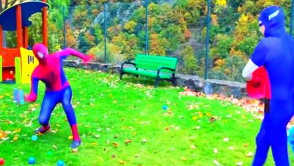 Spiderman vs Venom vs Captain America in Real Life - Superhero Fights Movie hd