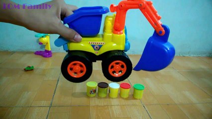 Baby Playing Excavator - Monster Trucks For Baby
