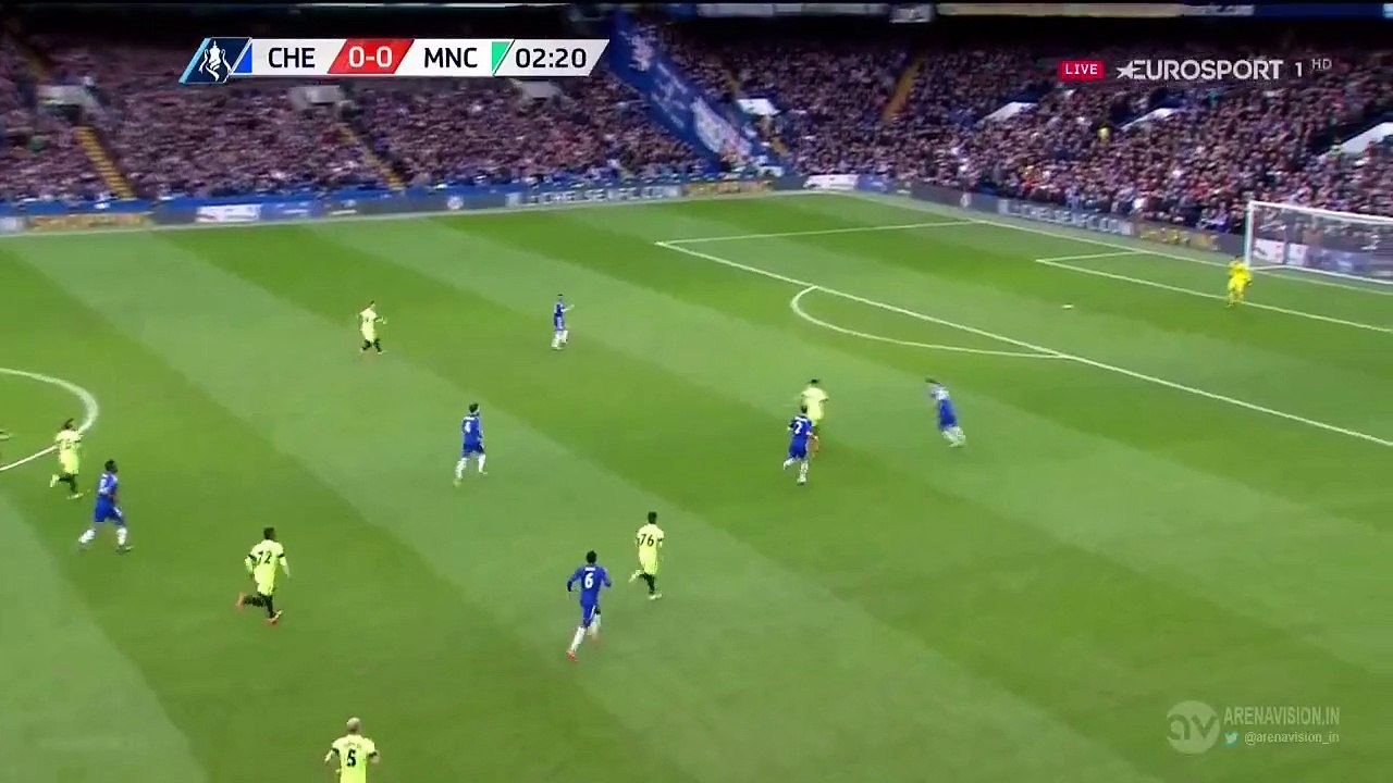 David Faupala Fantastic Chance - Chelsea v. Manchester City (FA Cup) 21.02.2016 HD
