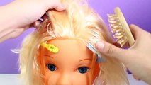 How to comb my Girl doll hair with hairbrush Nancy doll