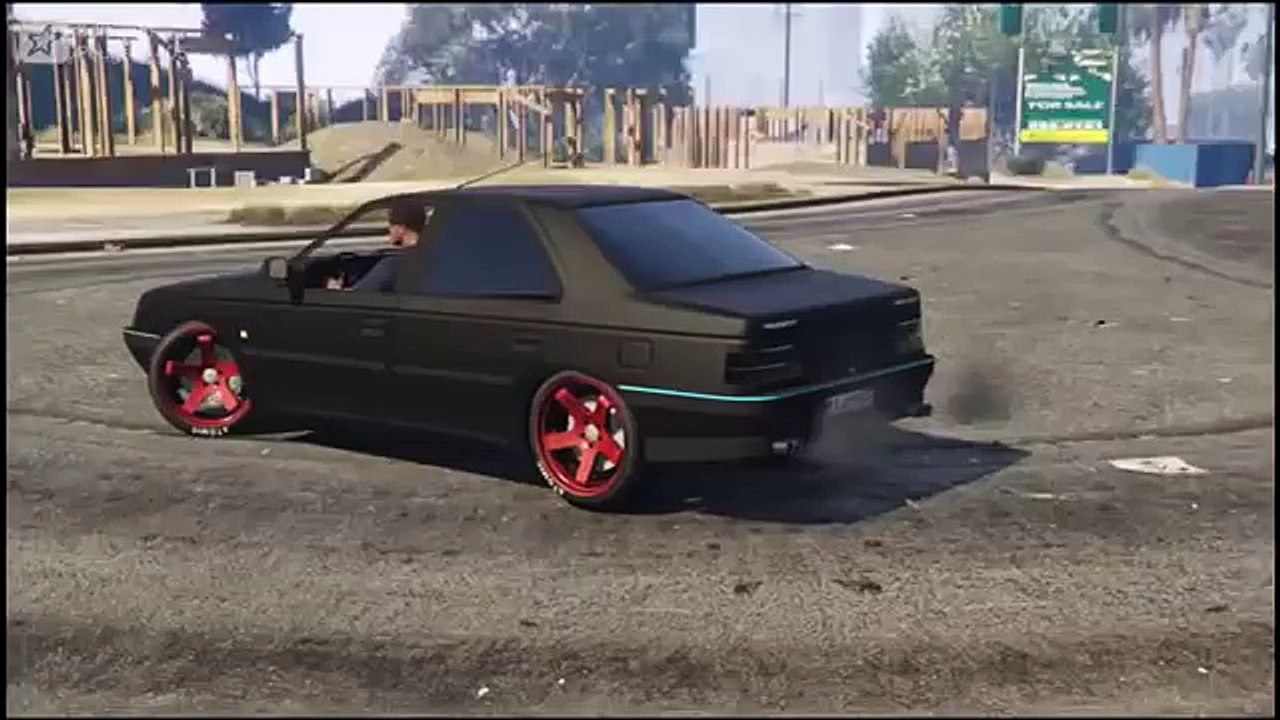 GTA V MOD Peugeot 405 Matte blackTinted Mod review Max Settings