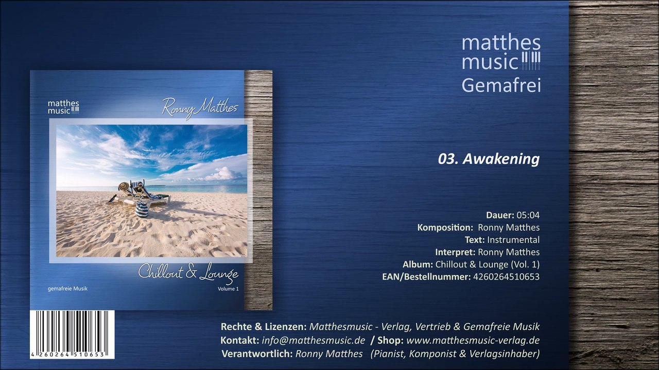 Awakening  - Gemafreie Lounge Musik - (03/09) - CD: Chillout & Lounge