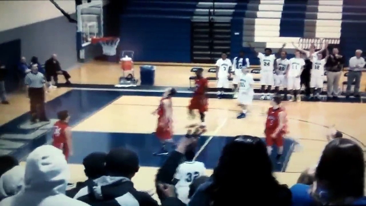 Down Syndrome Man scores 3pts Basketball Shoot at end of the Game